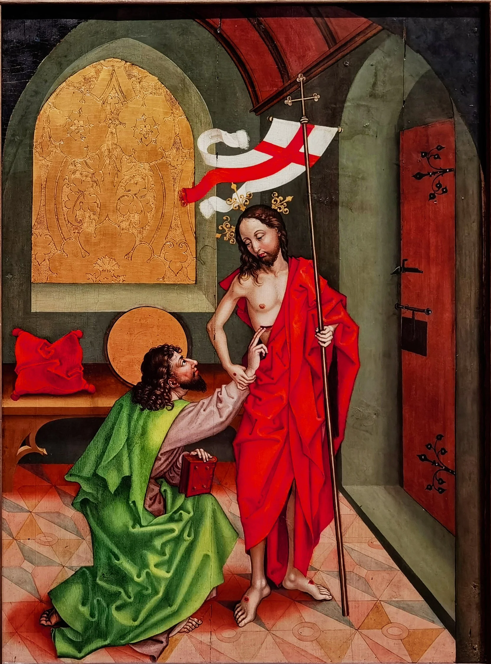 Martin Schongauer and his workshop, Doubting Thomas from the Dominican Altarpiece: Childhood and Passion of Christ