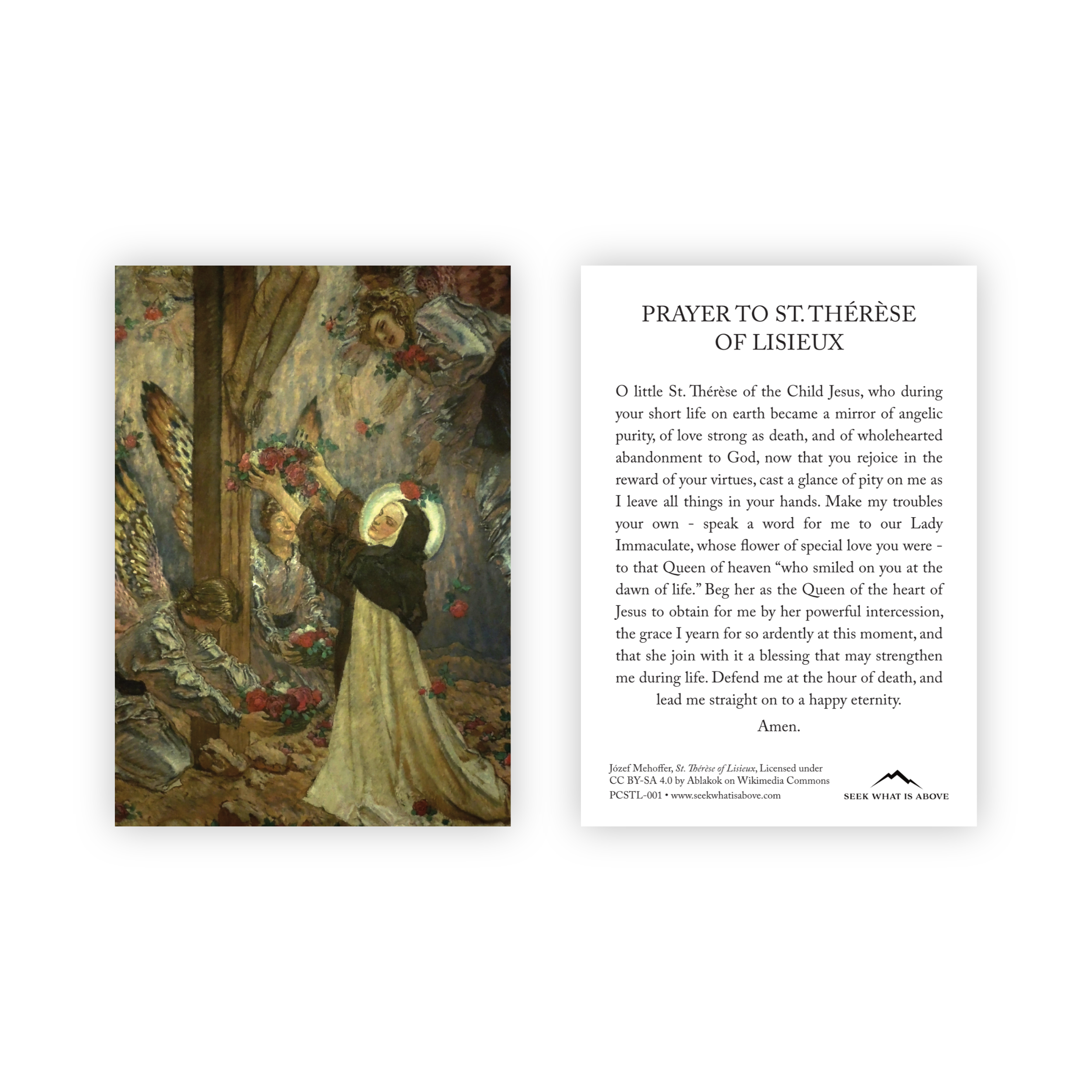Prayer to St. Thérèse of Lisieux | Catholic Prayer Card