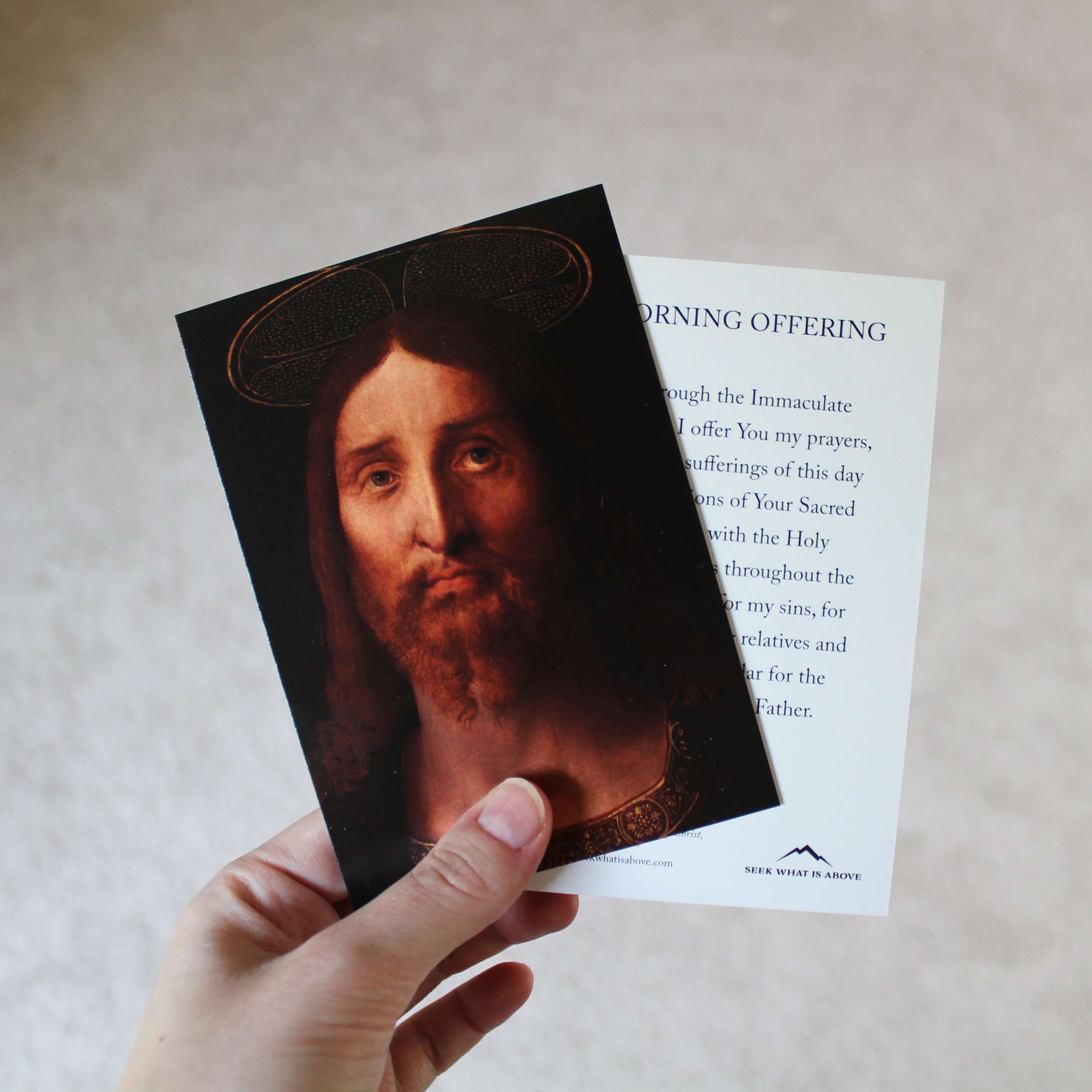 Catholic Morning Offering holy card (Copy)