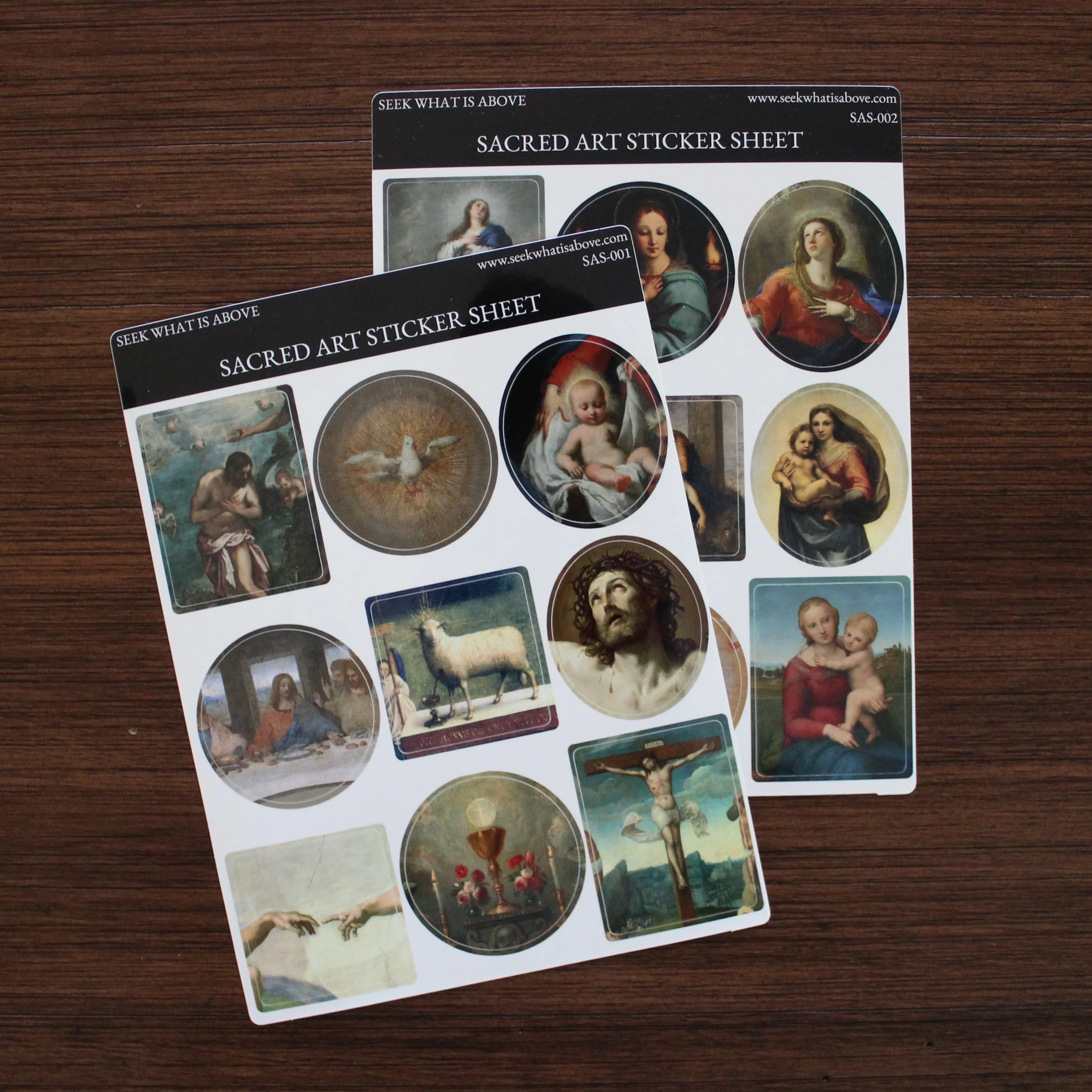 Vinyl waterproof Catholic stickers for laptops and water bottles