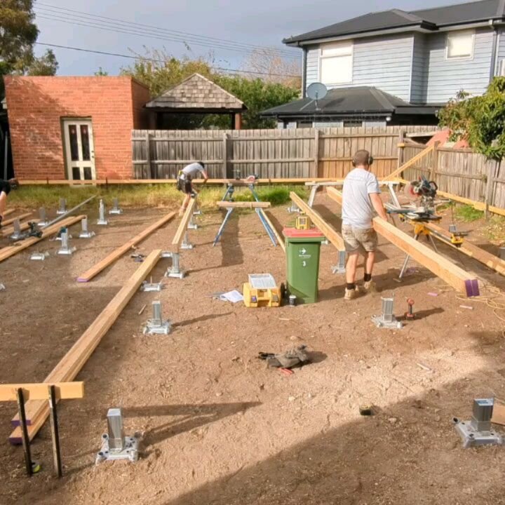 Another successful #surefoot installation with all 42 footings on this site being installed in only 2 days with no soil removal, no mess and no concrete. The team are doing a great job reframing most of the existing property, ensuring our new is fram