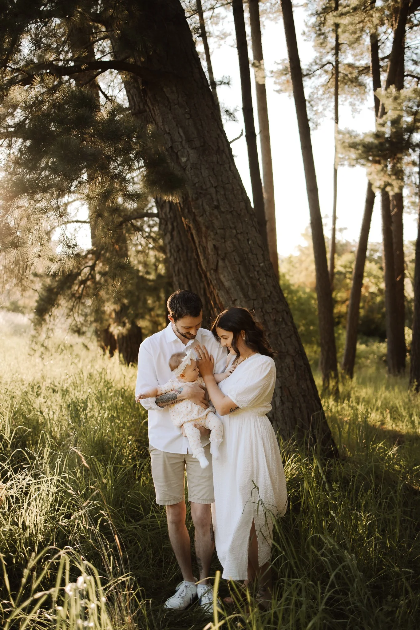 heartfelt and beautiful mum, dad and baby family photoshoot in Blackwood forest, near Adelaide.