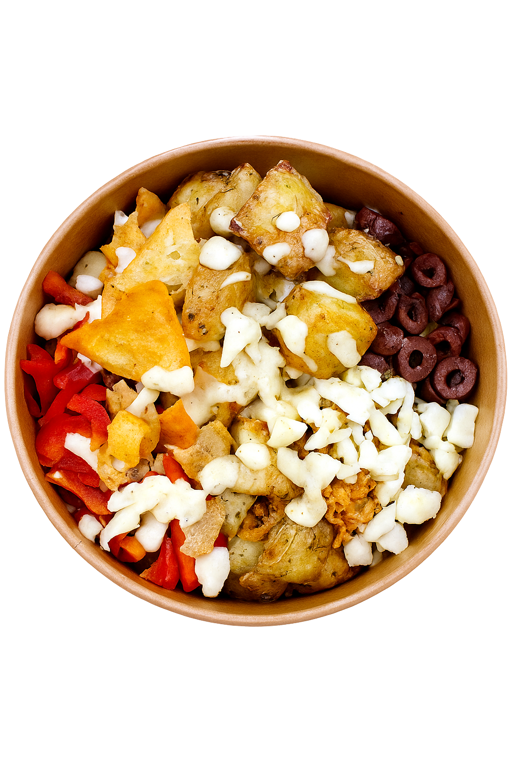 Baked potato topped with shredded cheese, chopped green onions, sour cream, and salsa