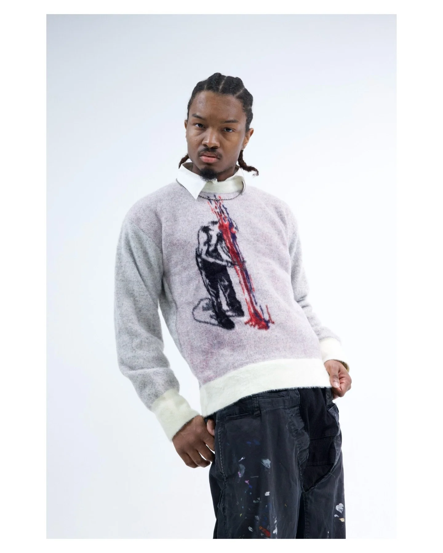 commerce shoot w @inv.sion 🖤
📸: @averagepanda_ 
&bull;
&bull;
#modelshoot #blackmodel #chicagofashion #streetwearbrand #braidsbraidsbraids