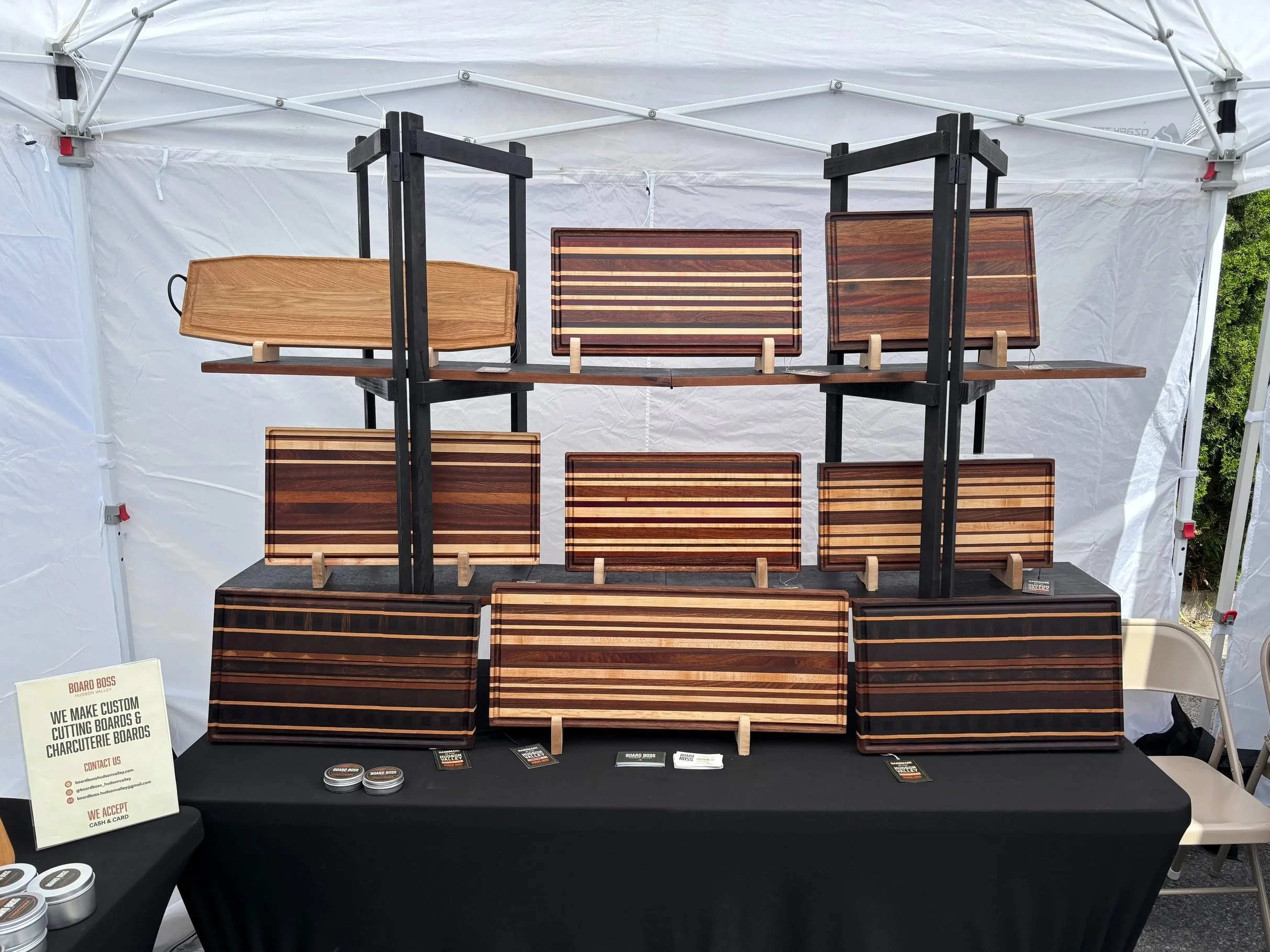 See our stock of hand made cutting boards