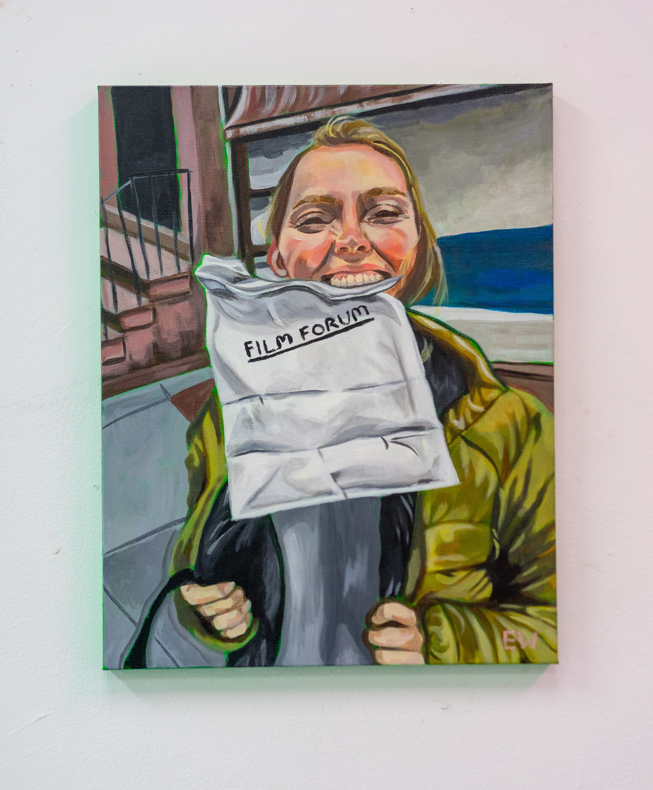 Marcela After Film Forum, acrylic on canvas, 18" x 14"