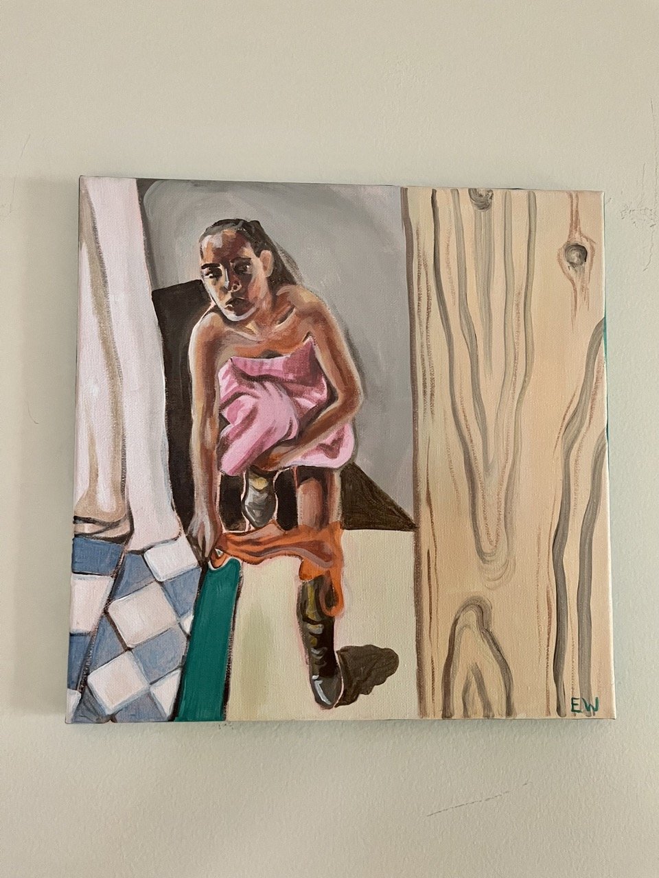 Quick Change, acrylic on canvas, 12" x 12"