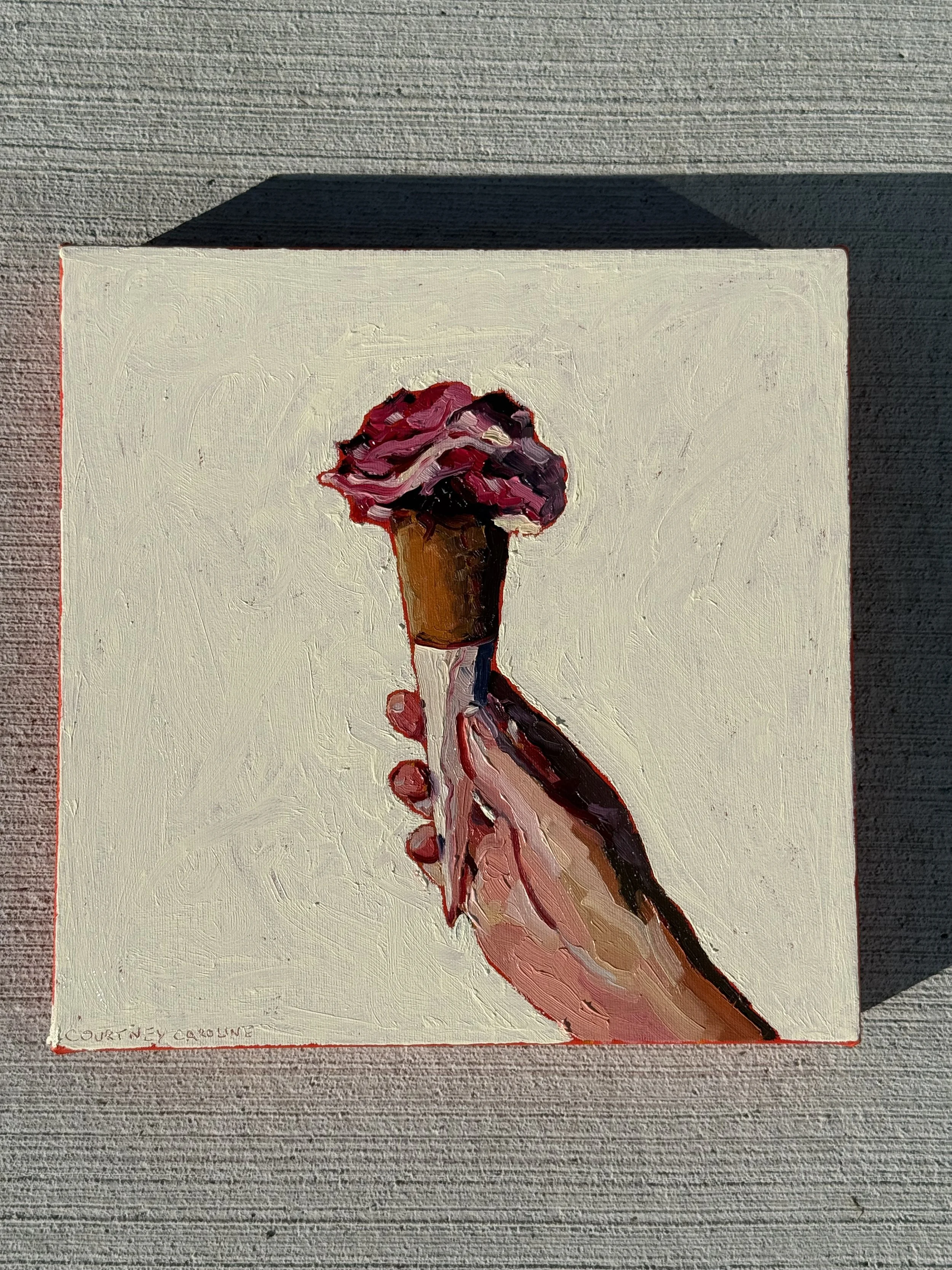 Sour Cherry | 12 x 12 “ | Acrylic & Oil on canvas | Available November 20th 2025 (Eastside Culture Crawl)