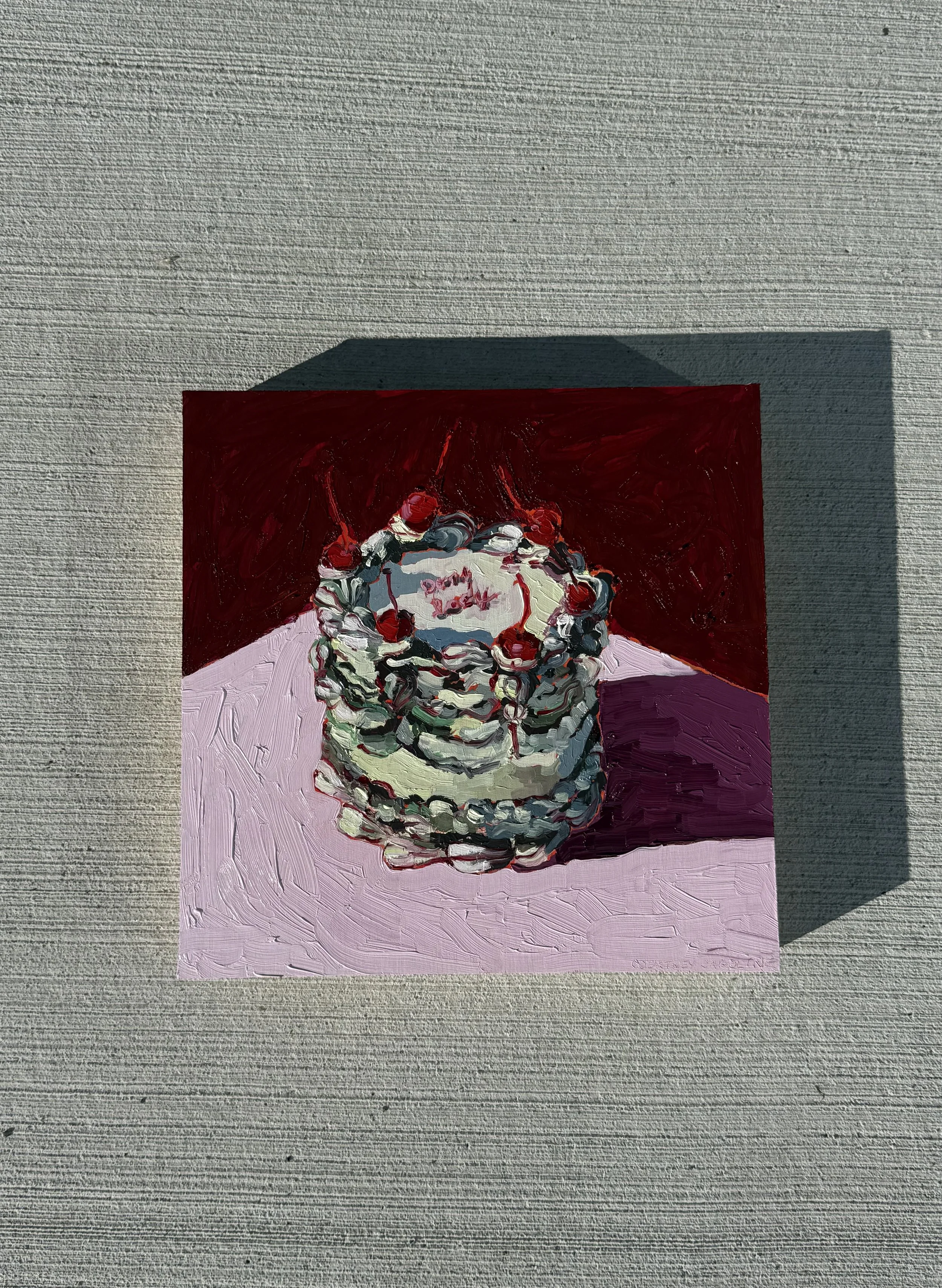 He Can’t Have His Cake and Eat it Too | 12 x 12 “ | Acrylic & Oil on canvas | SOLD