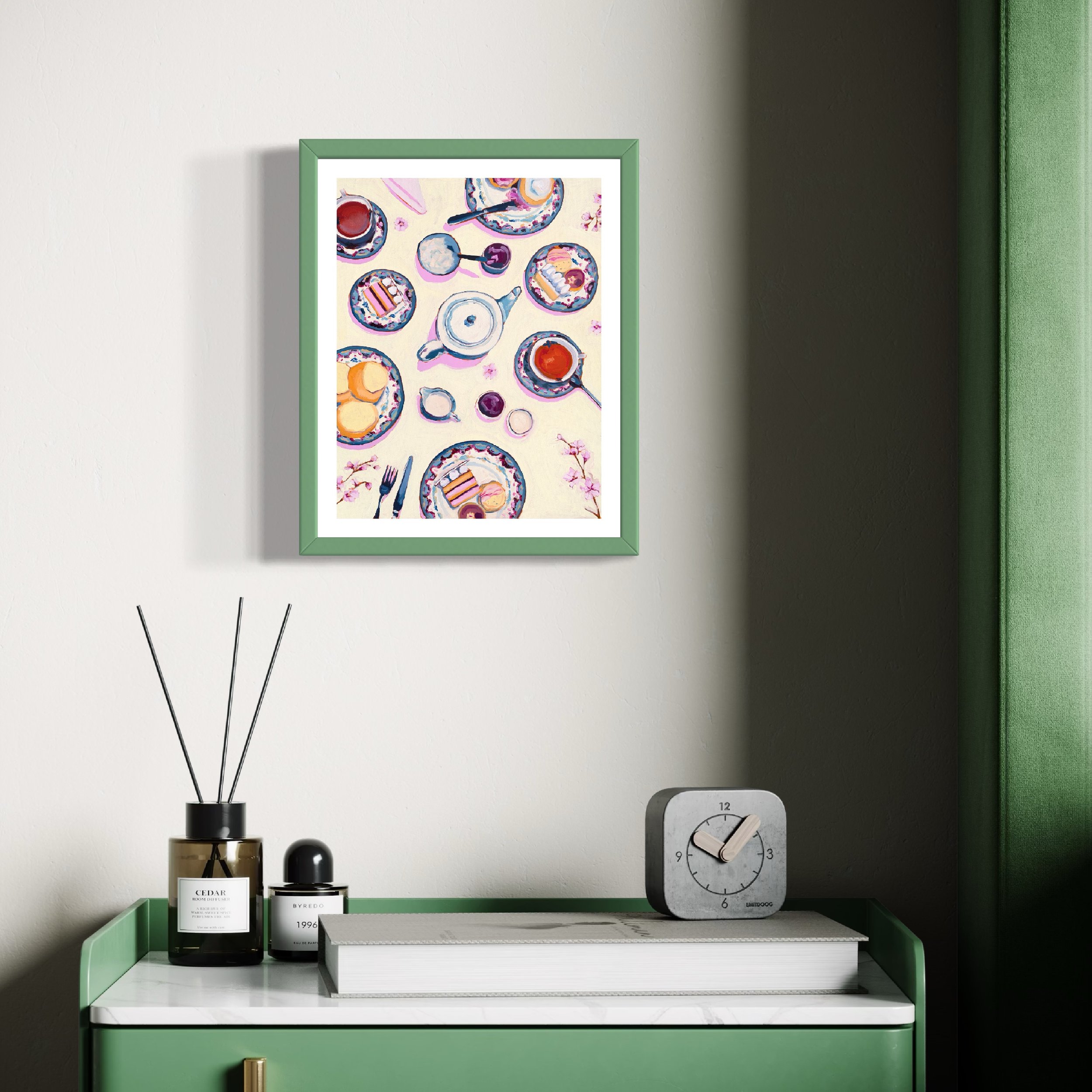 Cherry blossom tea 8x10 framed.jpg