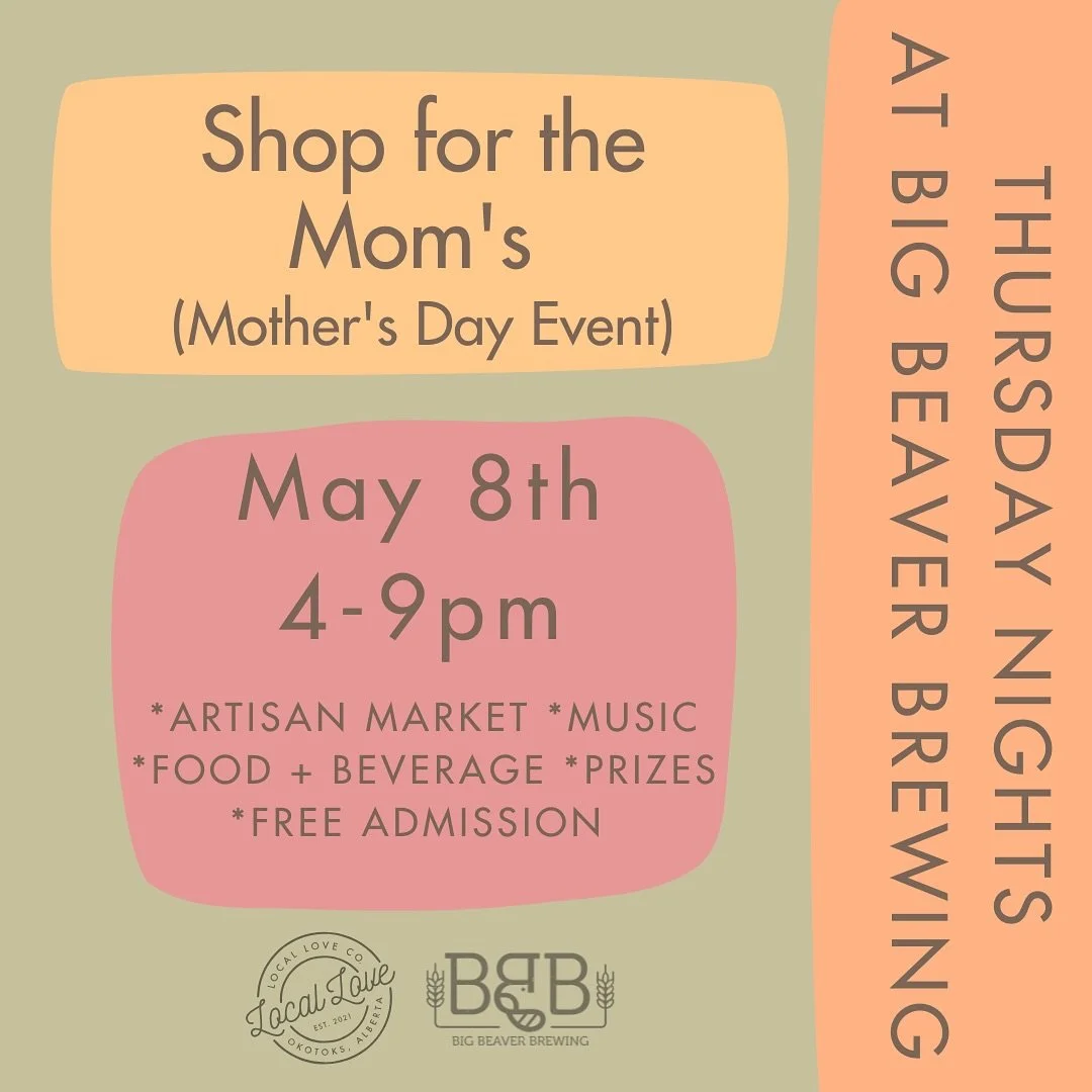 Oh so very excited to be in Okotoks tomorrow for this sweet @local.love.co Mothers Day market!
Come say hi, I&rsquo;d love to see you!!