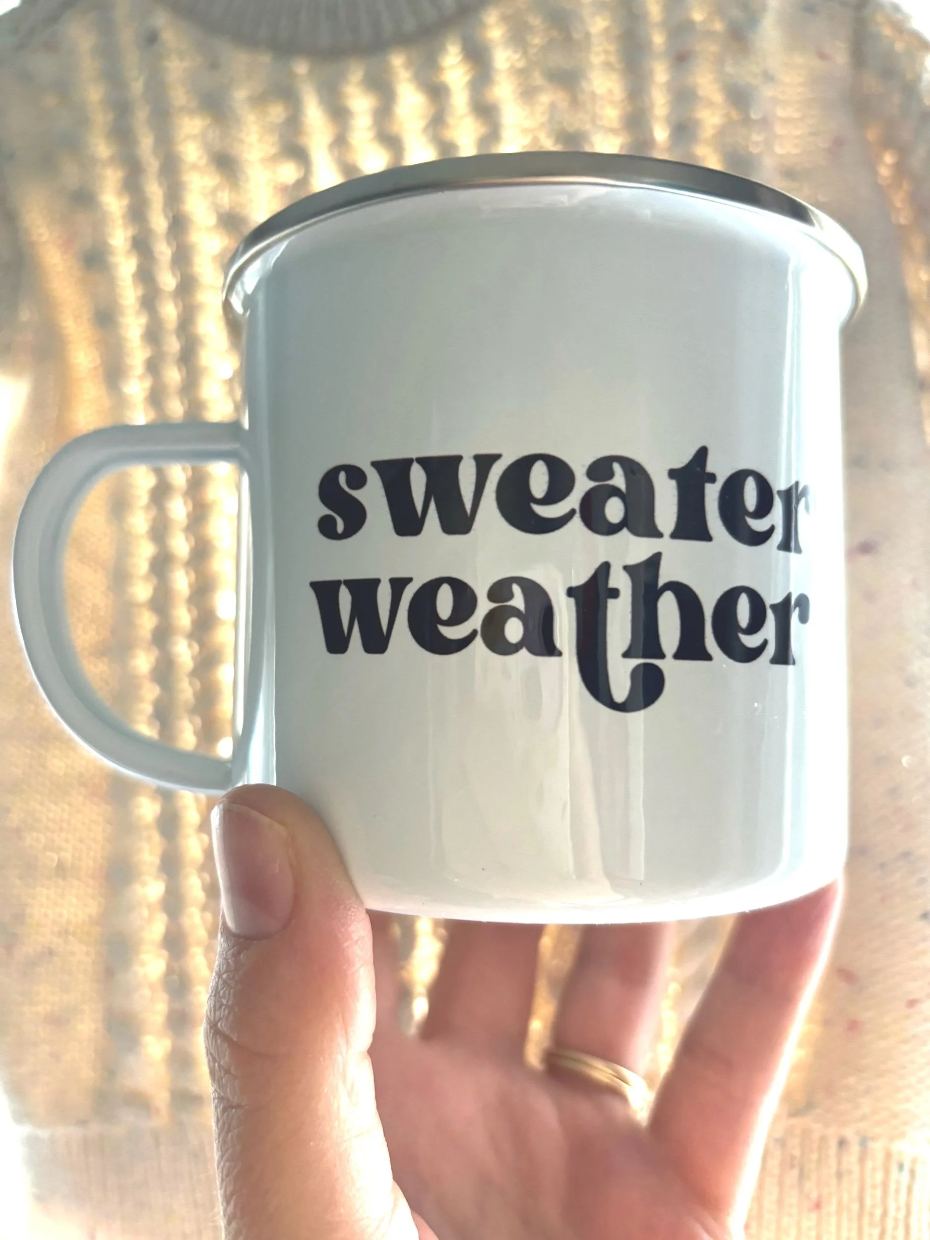 Sweater Weather Camping Mug