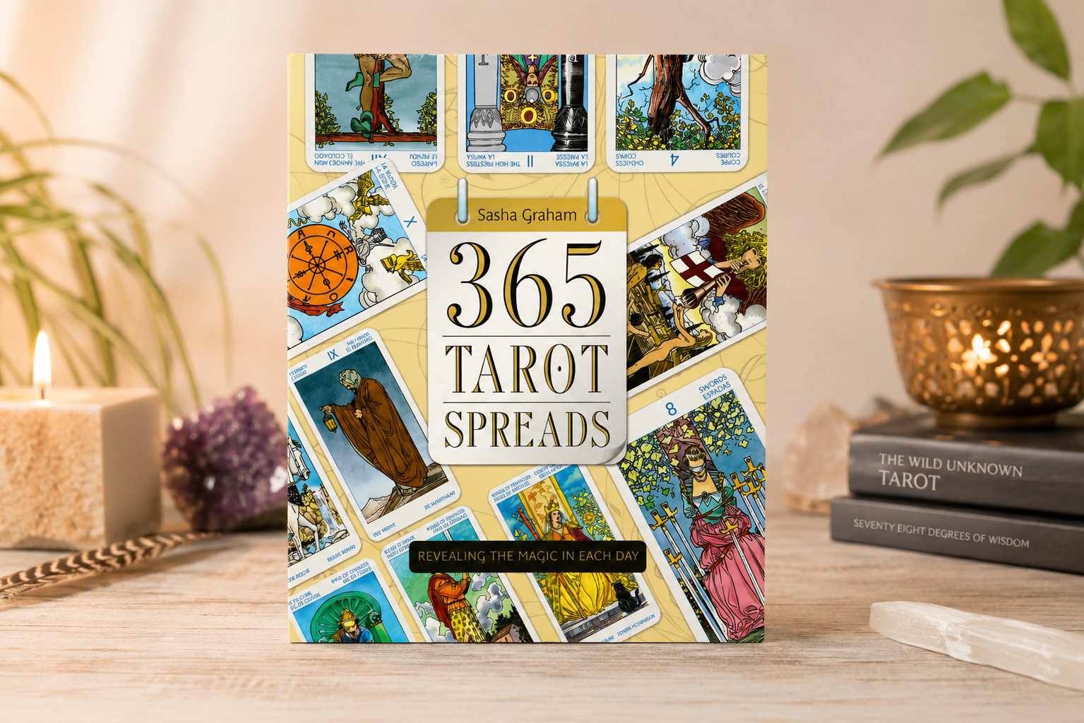 Front cover of 365 Tarot Spreads by Sasha Graham