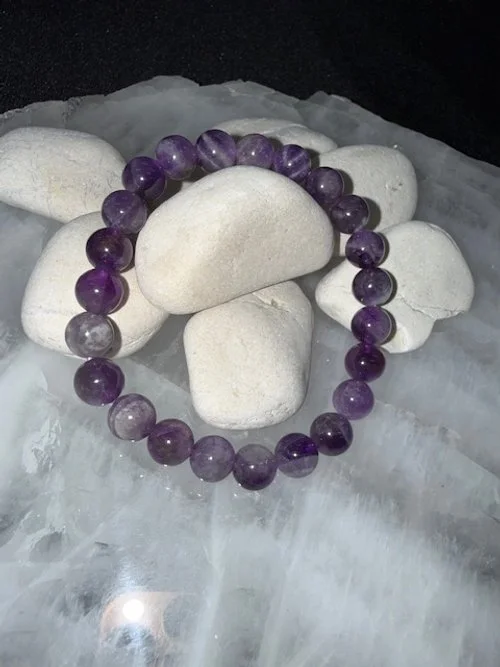 Chevron Amethyst 8mm