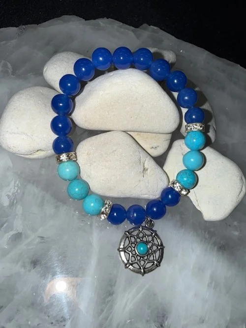 Blue Agate - Turquoise howlite