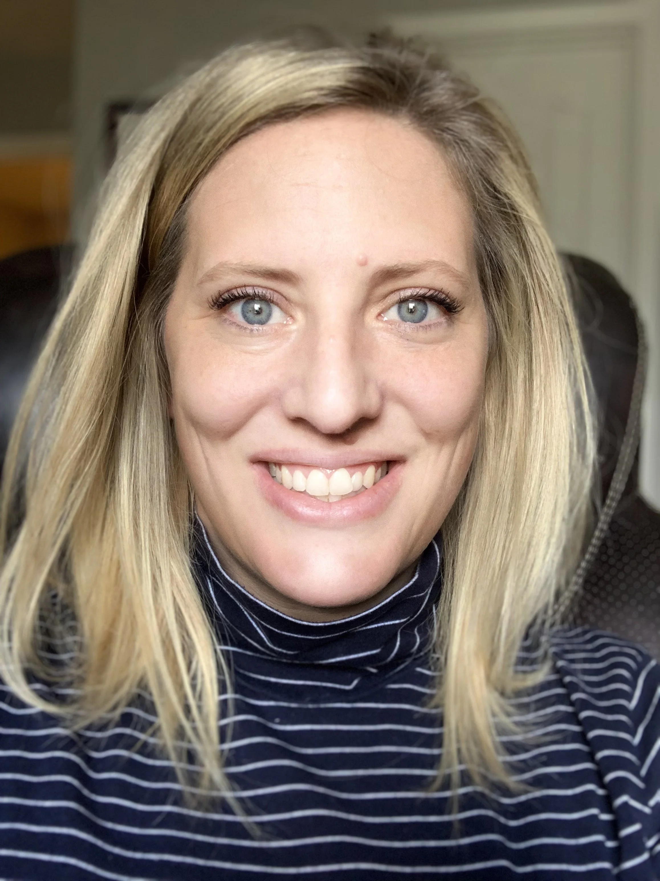 Caucasian woman therapist with blonde hair