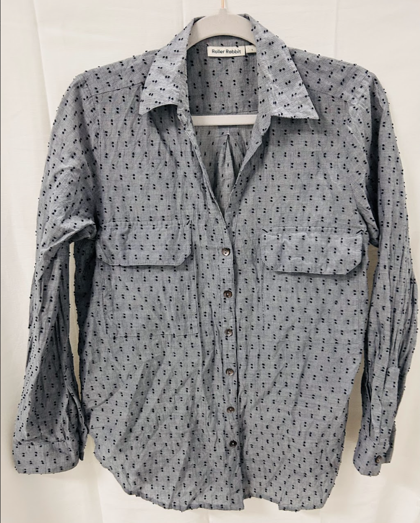 BX2 #7_Roller Rabbit Blue Dot Shirt_Size S