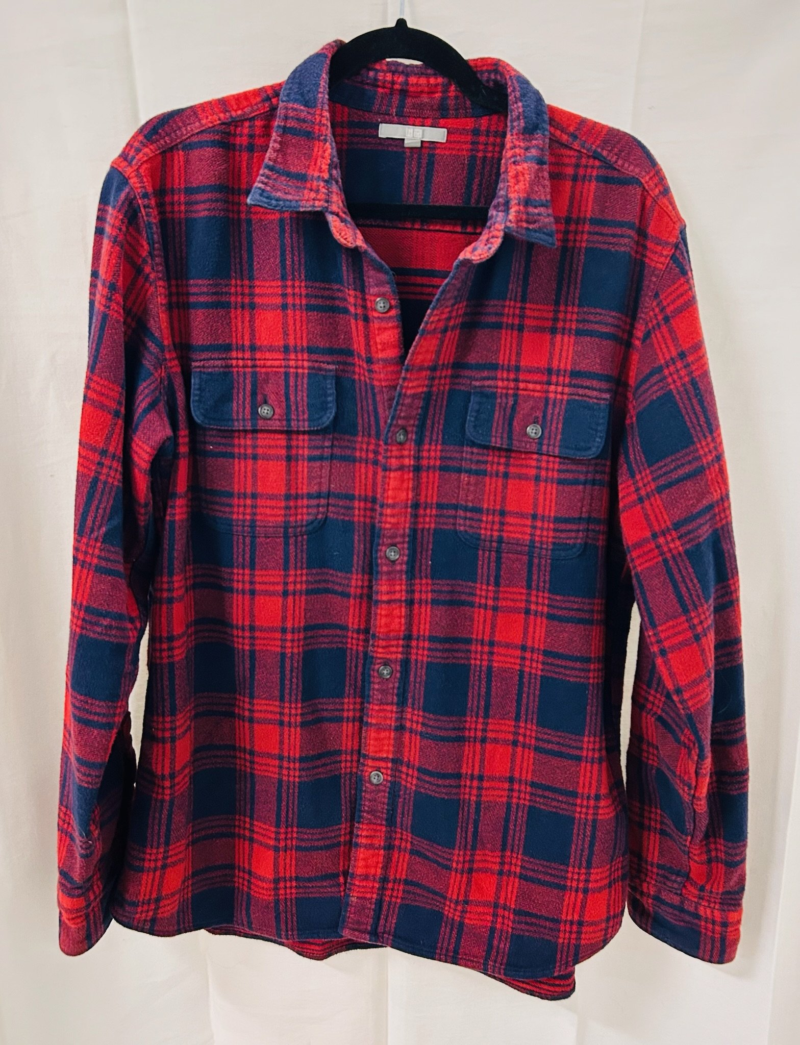 BX4 #4_Uniqlo Plaid Flannel_Size L