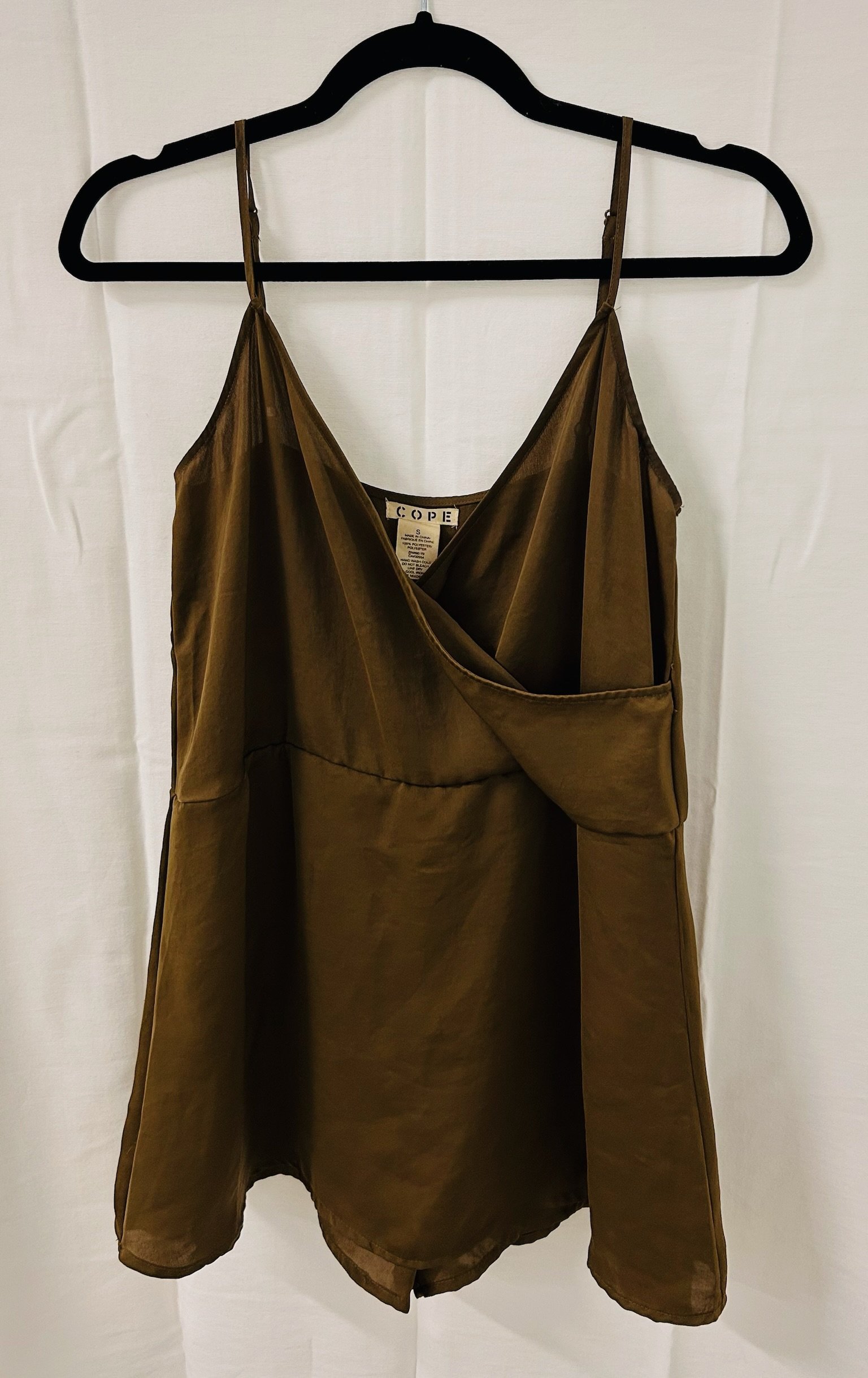 BX2 #21_Cope Green Silk Top_Size S
