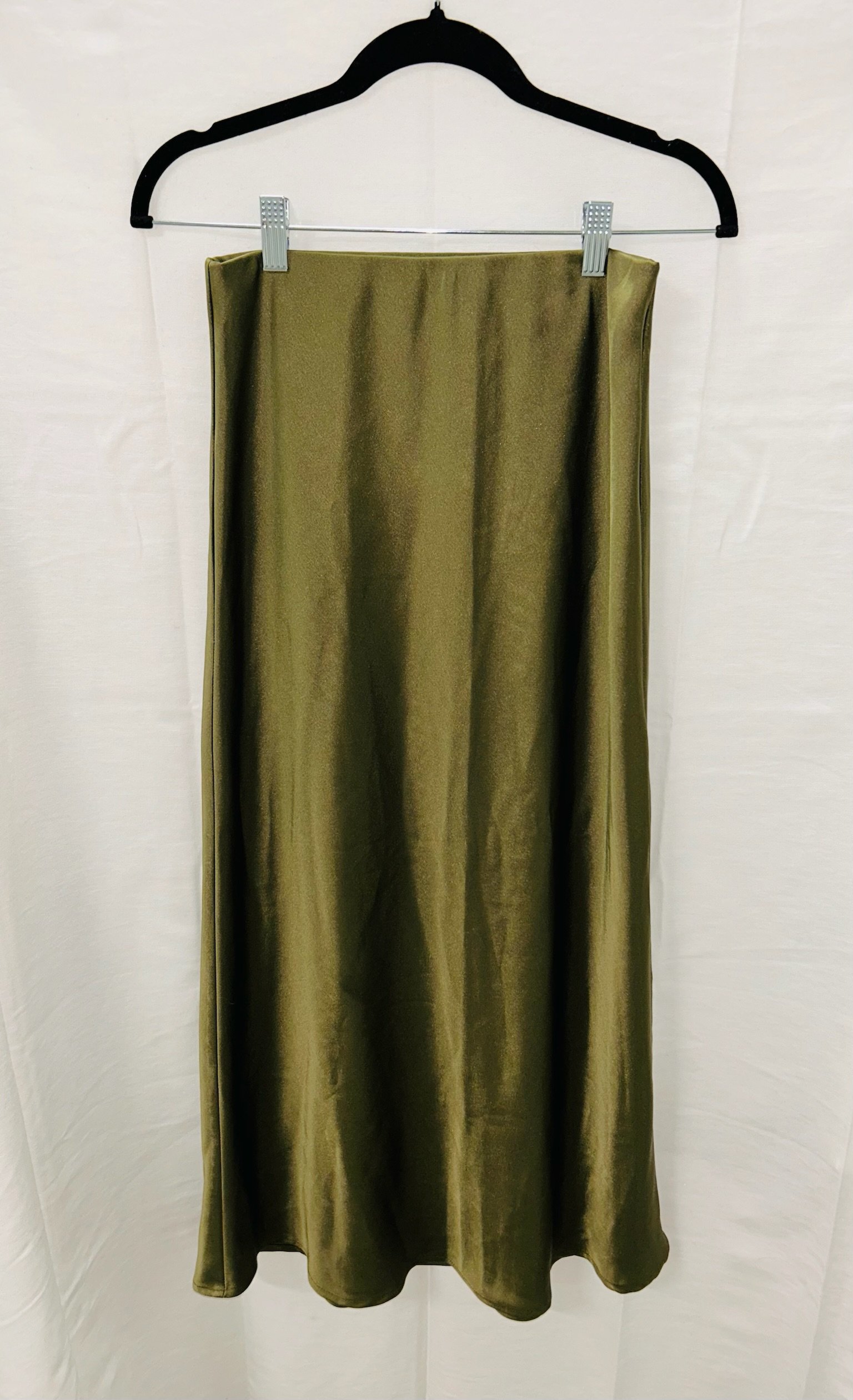BX6 #20_Green Silk Skirt_Size S
