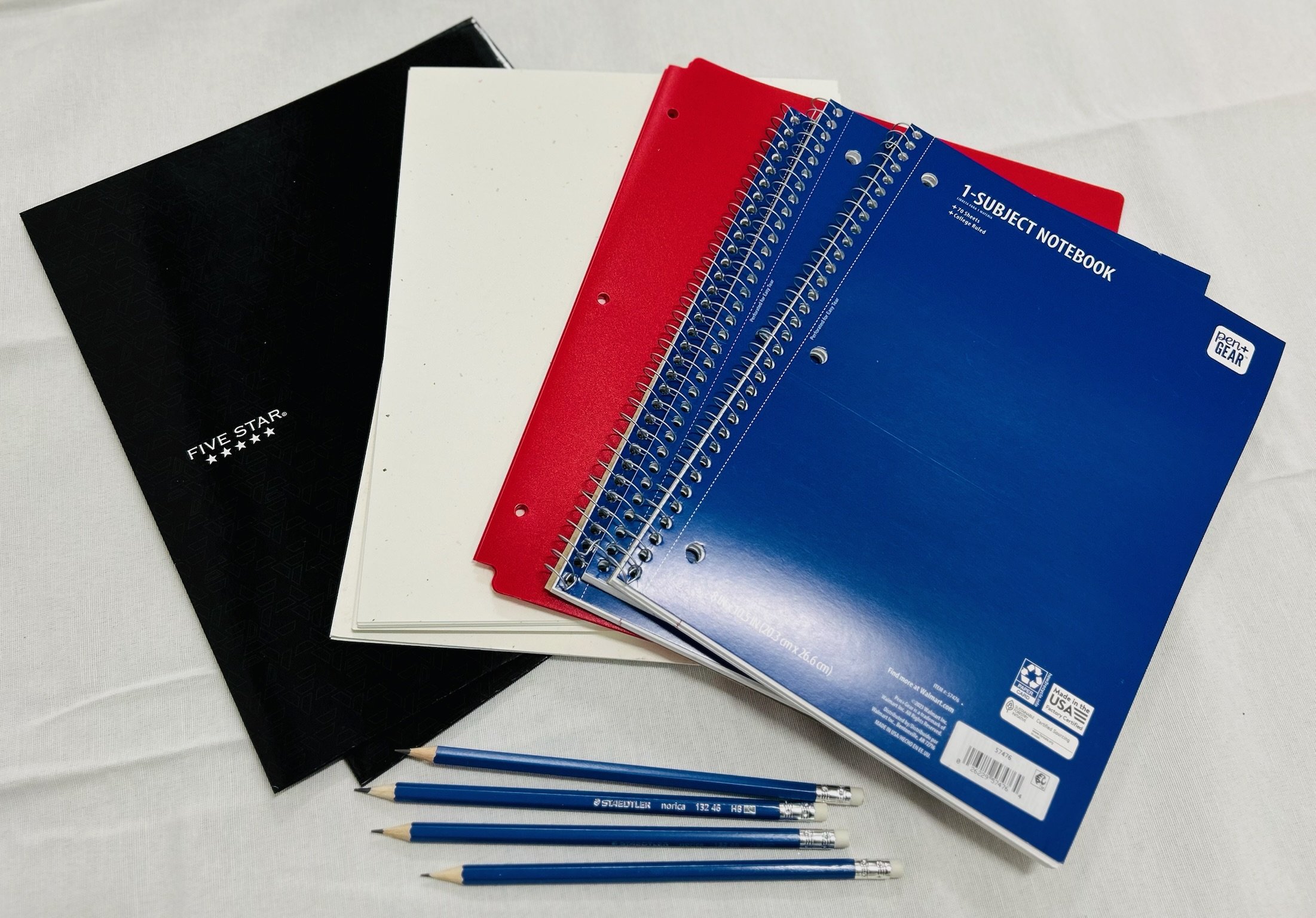 ST #5_Stationary Bundle (Folders, Stock Paper, Pencils, Notebooks)