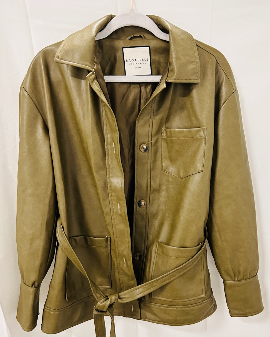 BX1 #11_Bagatelle Collection Green Leather Jacket_Size XS