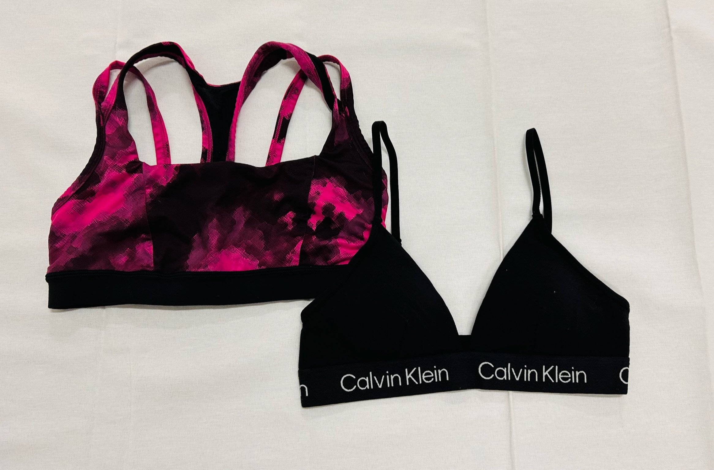 BX5 #37_Pink & Black Calvin Klein Sports Bras (2 Pack)_Size S