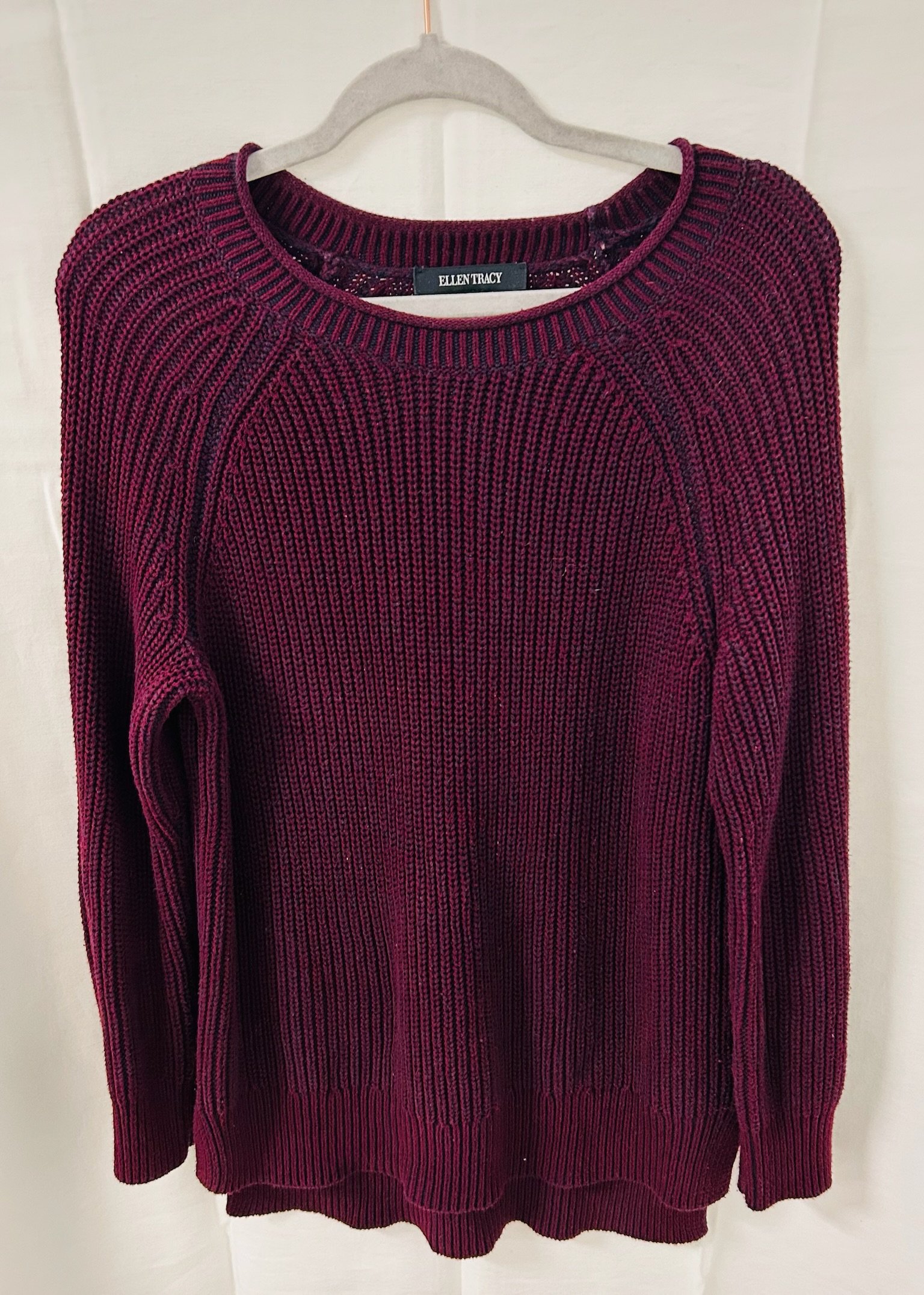BX3 #7_Ellen Tracy Purple Sweater_Size M