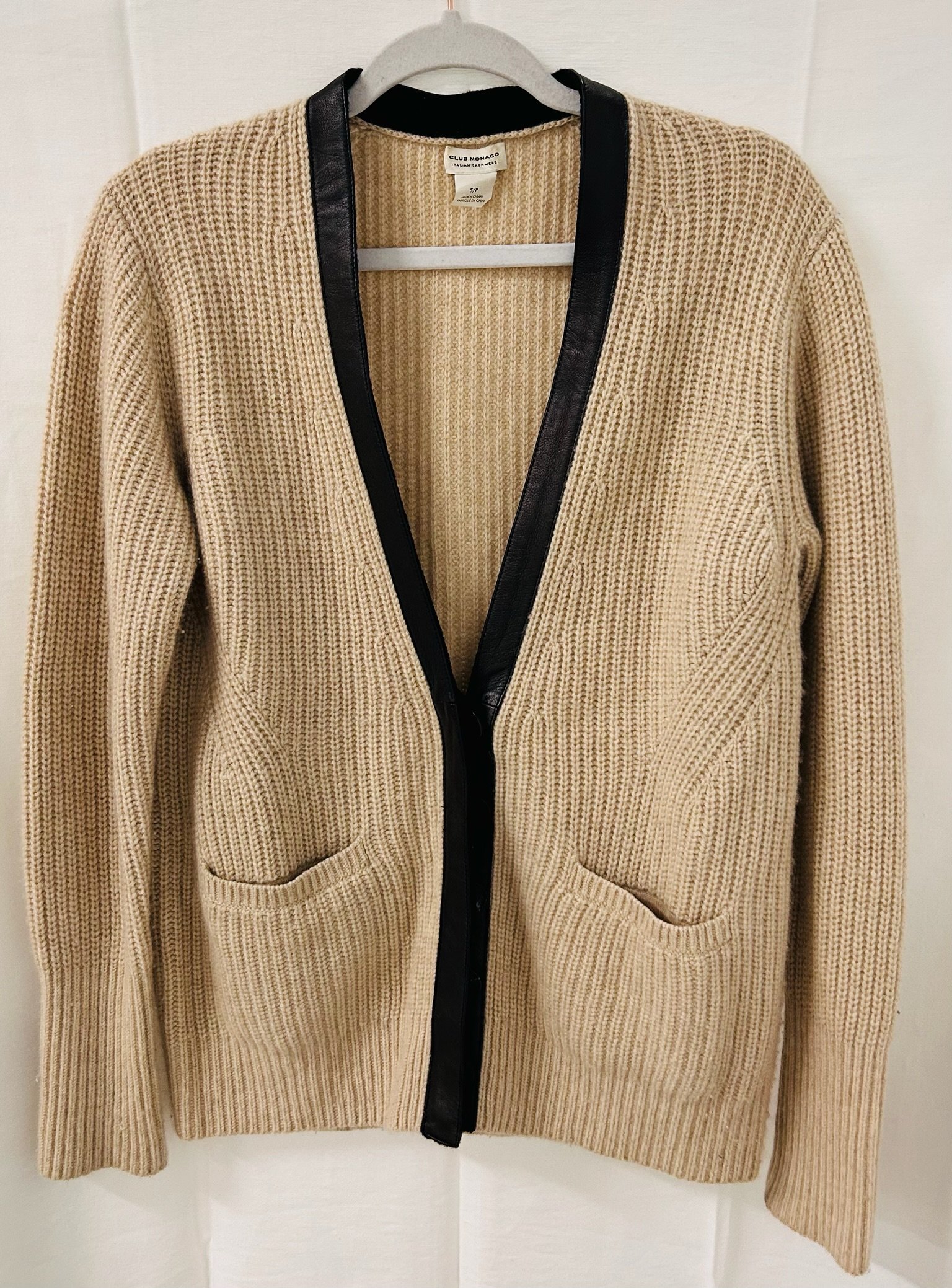 BX3 #14_Club Monaco Tan Cardigan_Size S