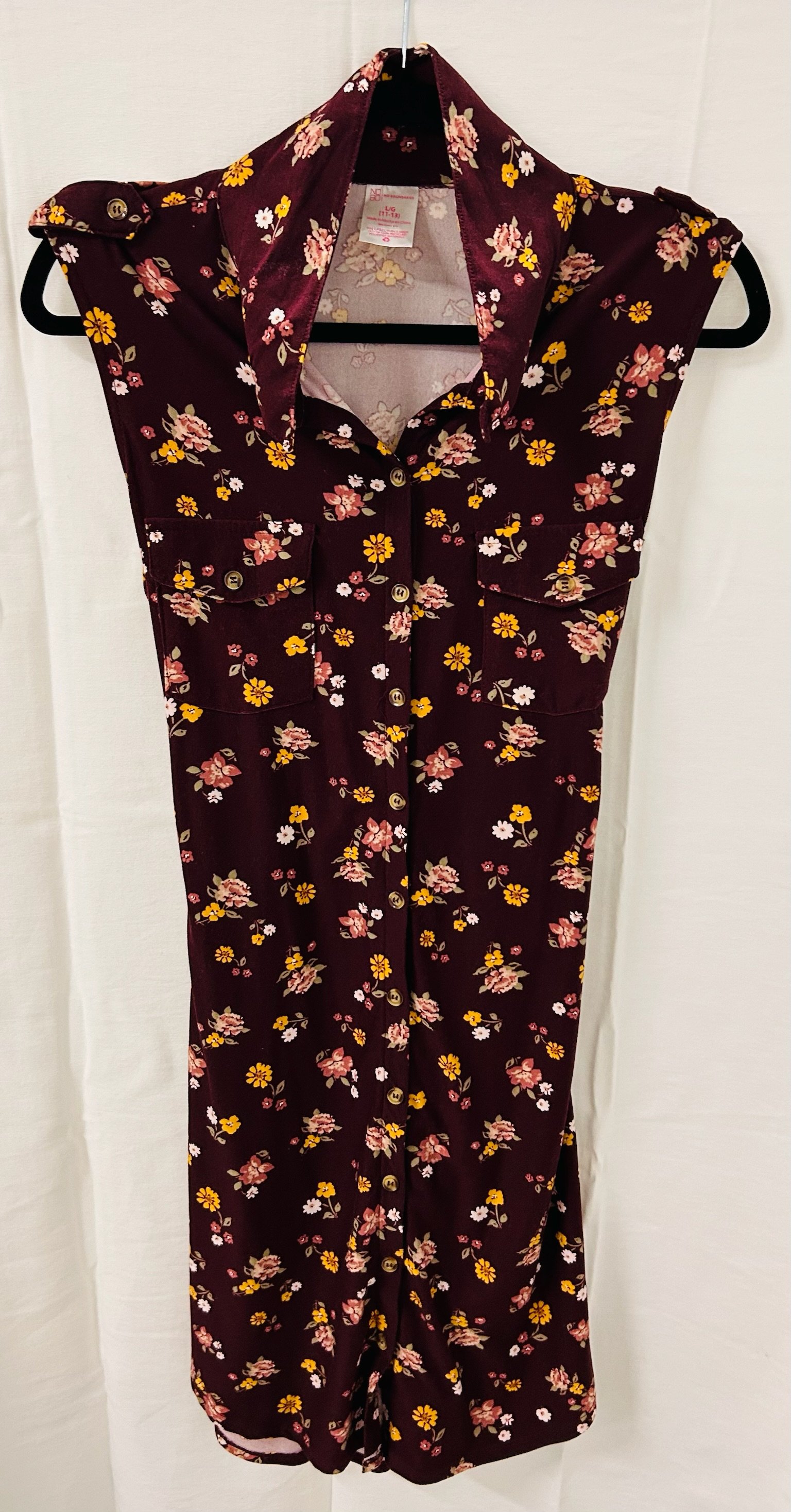 BX2 #23_No Boundaries Purple Flower Dress_Size 11-13
