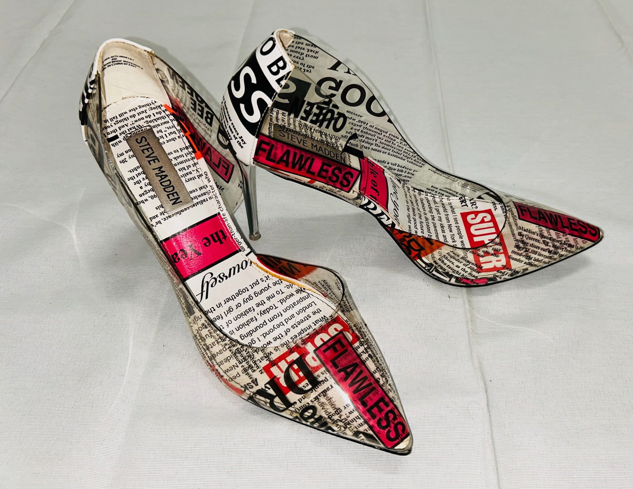 SH #10_Steve Madden Clear Heels_Women Size 8