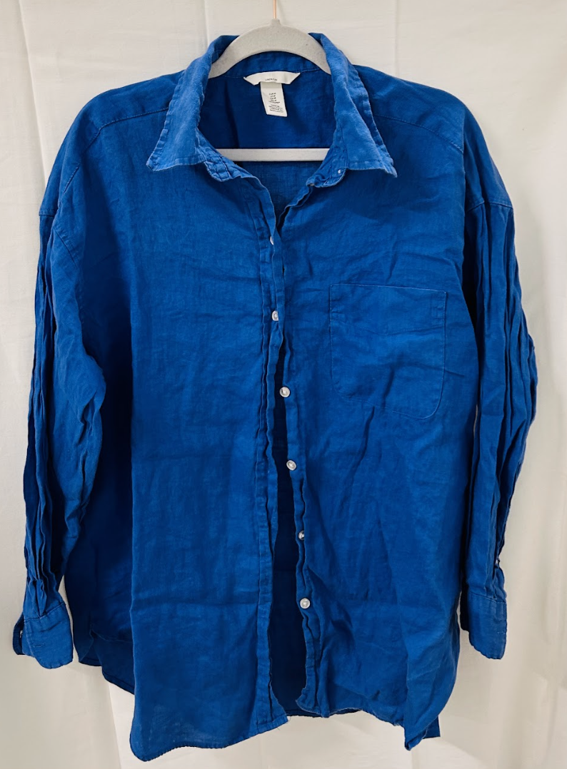 BX2 #10_H+M Blue Button Down_Size M