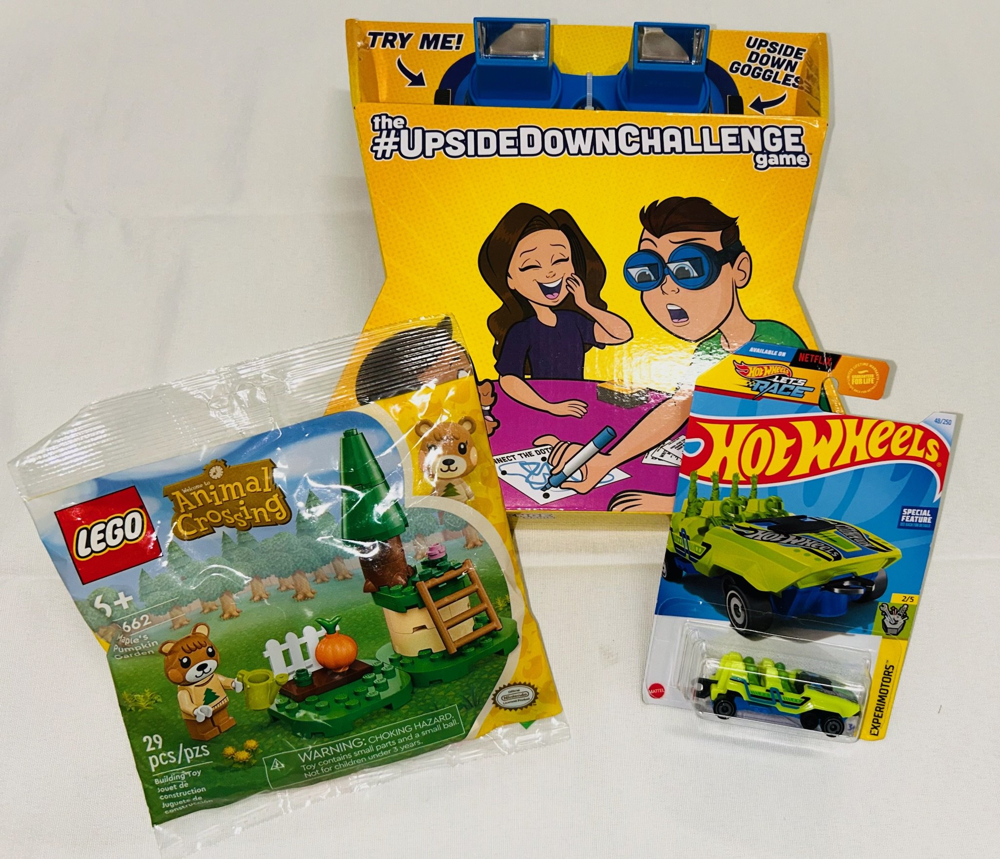 KD #2_Kids Bundle (Upside Down Challenge, Hot Wheels, Legos)