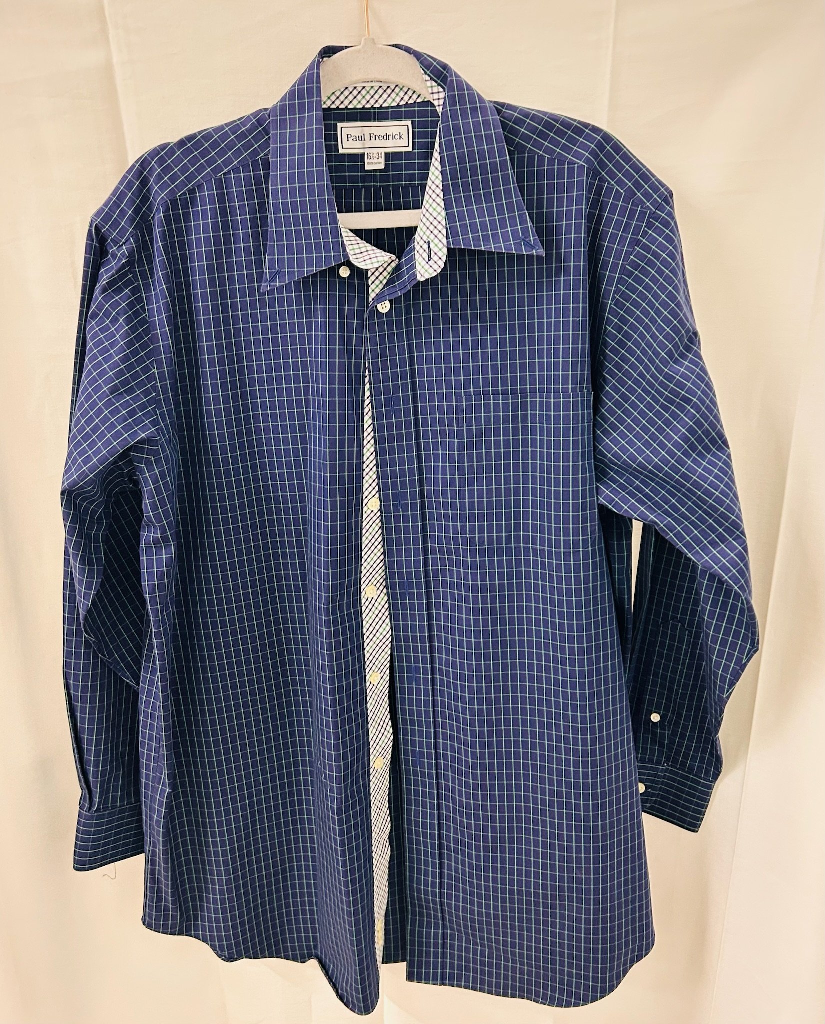 BX4 #9_Paul Frederick Blue Button Down_Size 16.5-34