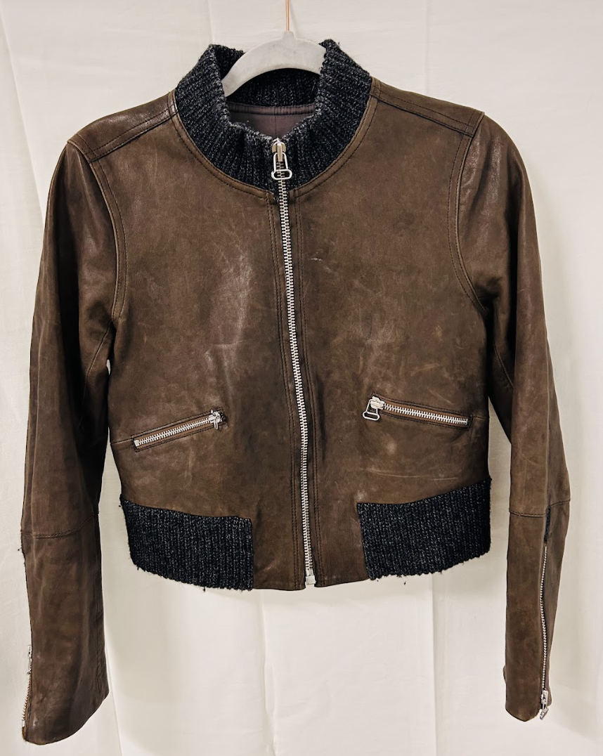 BX1 #9_Club Monaco Brown Bomber Jacket_Size M