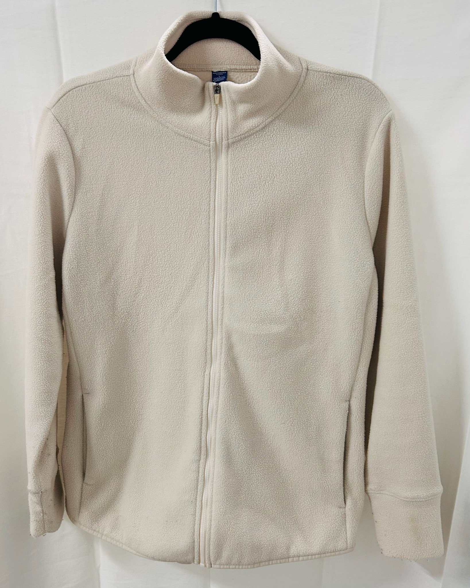 BX3 #13_White Fleece Zip Up_Size L