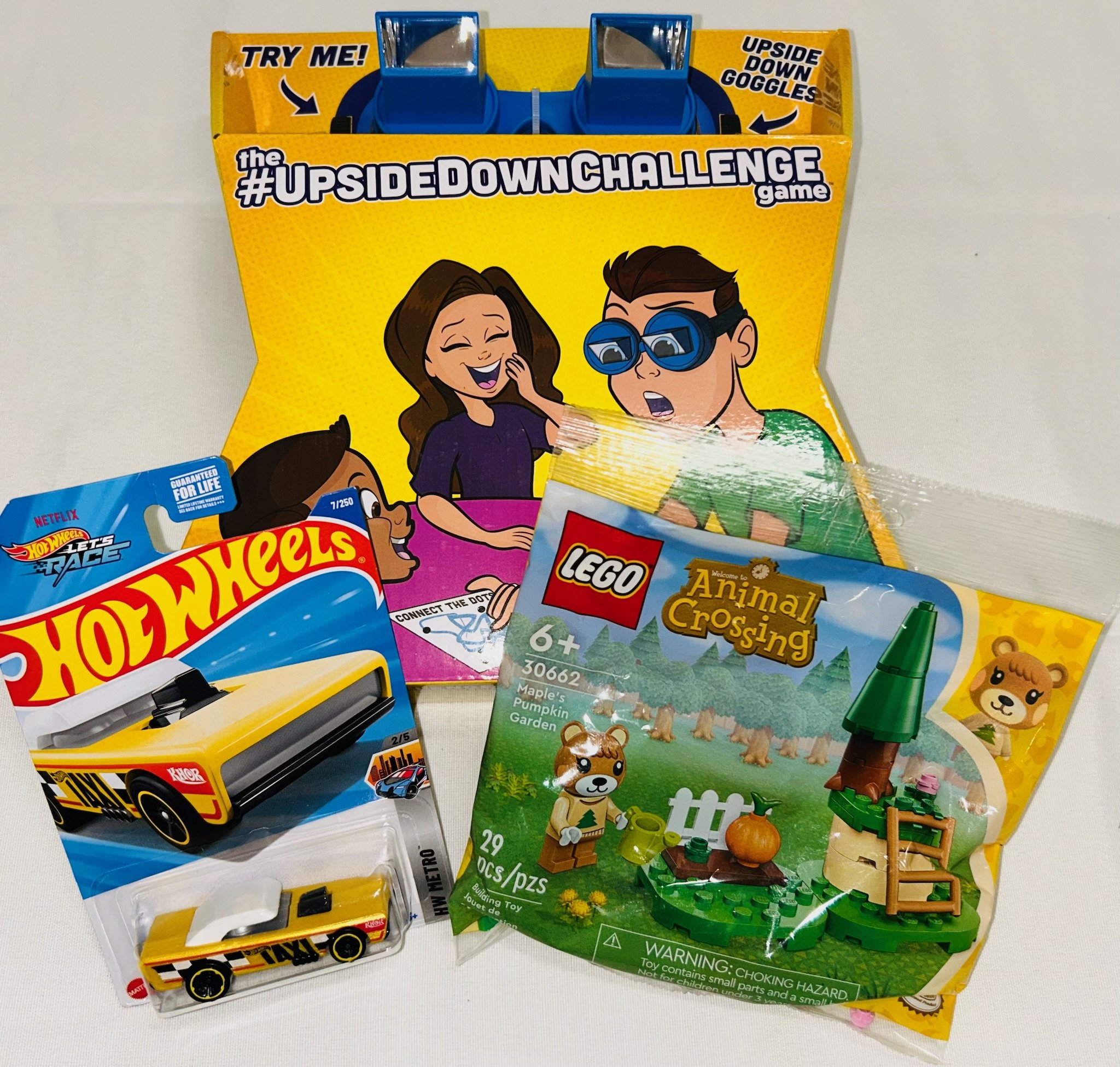 KD #5_Kids Bundle (Upside Down Challenge, Hot Wheels, Legos)