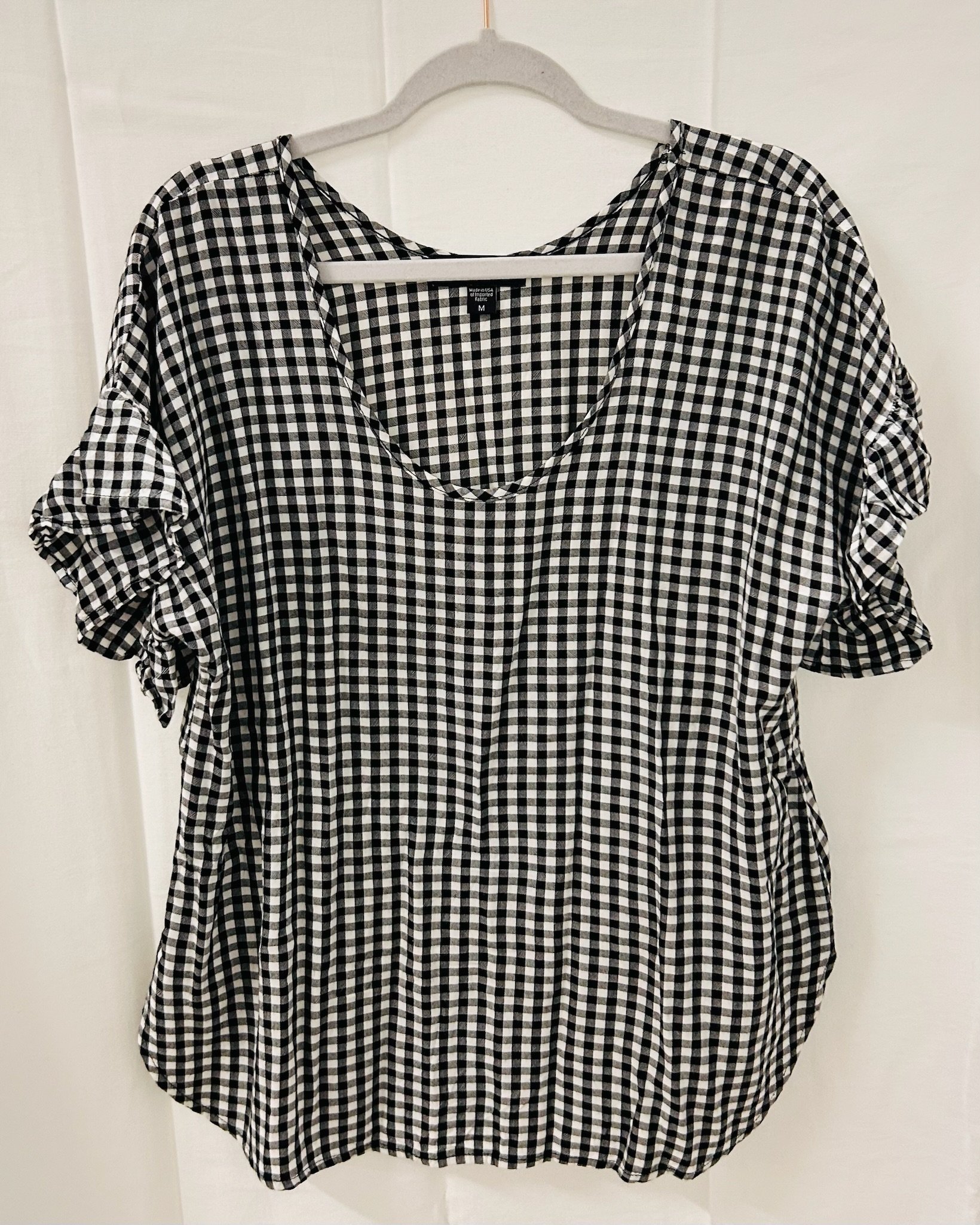 BX2 #43_Karen Kane Plaid Top_Size M