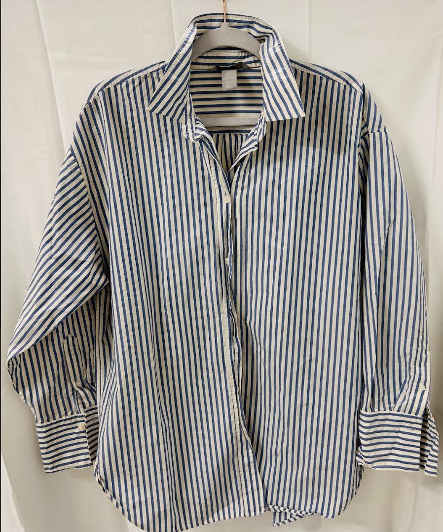 BX2 #11_H+M Striped Button Down_Size S