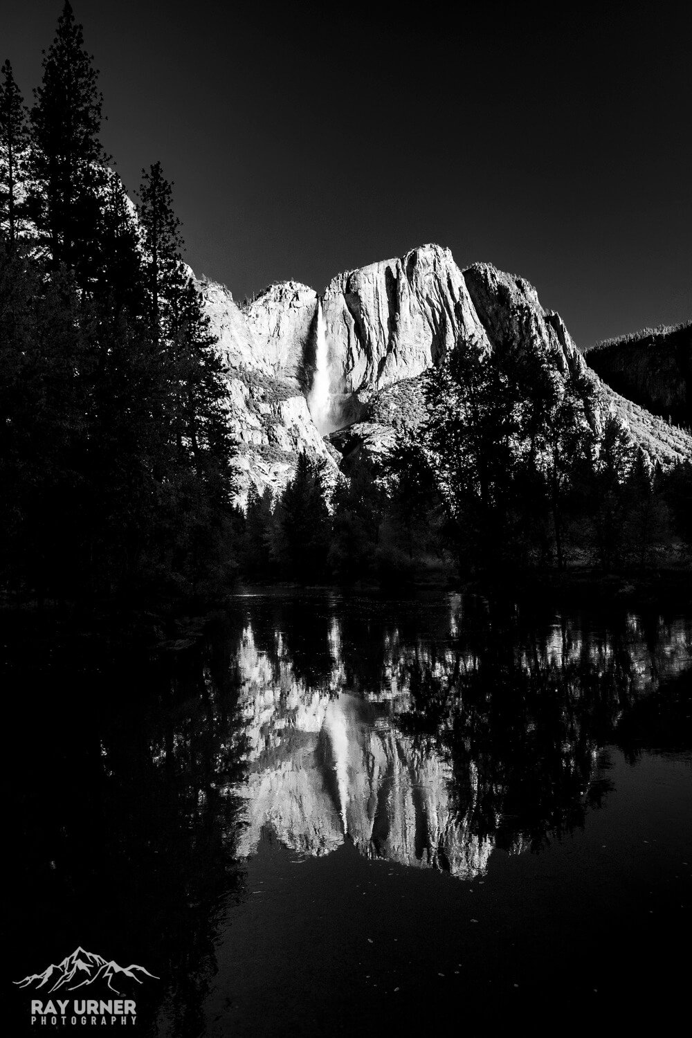 Yosemite National Park in California - Yosemite Falls from Swinging Bridge