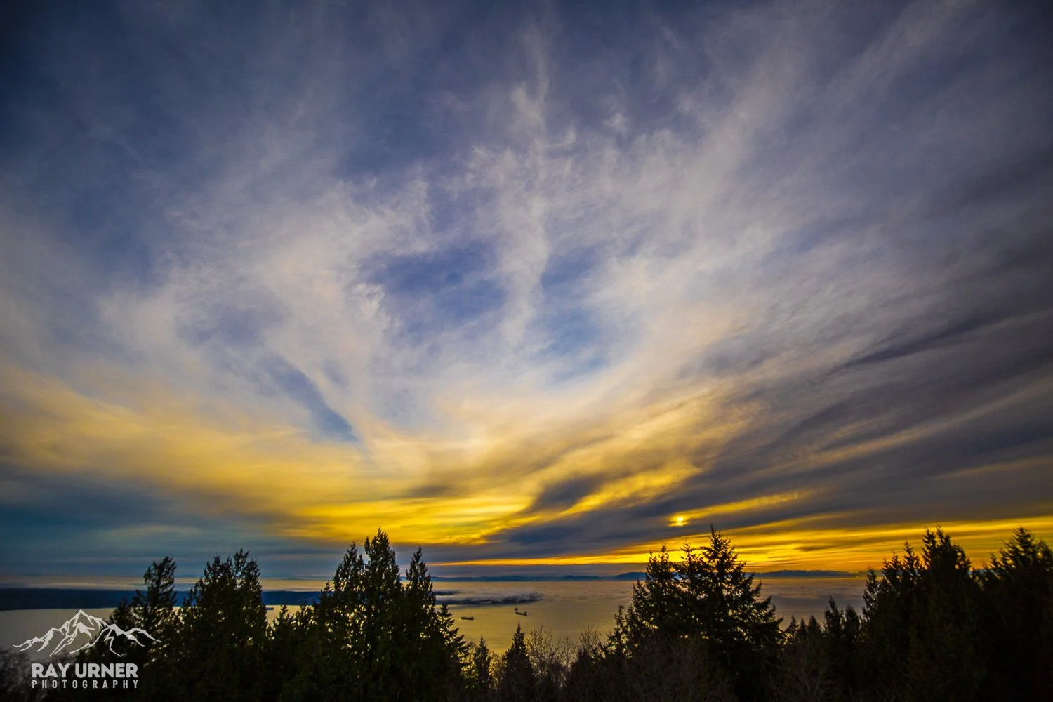 Big sunset cloudscape from the Cypress Mountain Overlook
