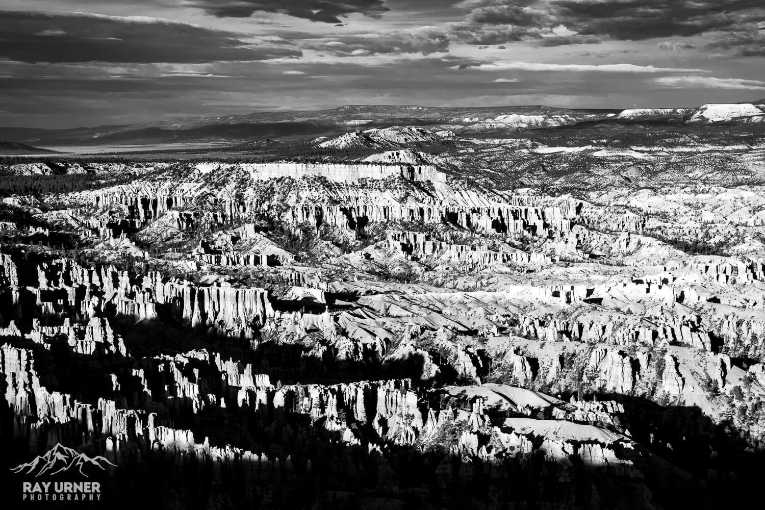 Sunset at Bryce Canyon National Park in Utah, photographed from Inspiration Point