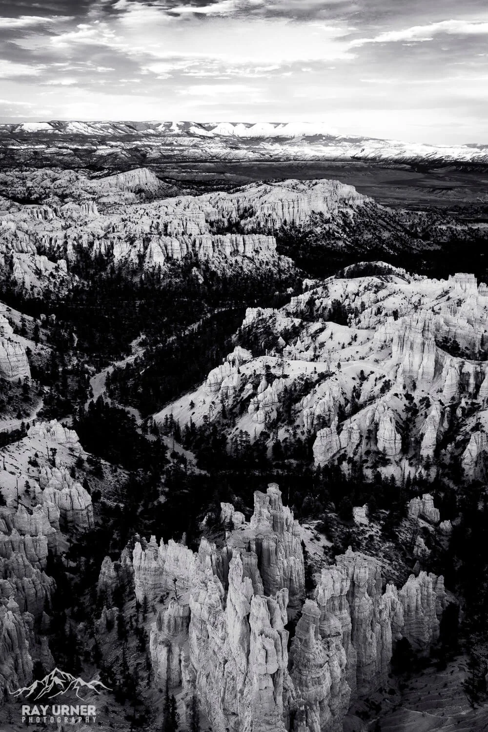 Sunset at Bryce Canyon National Park in Utah, photographed from Inspiration Point