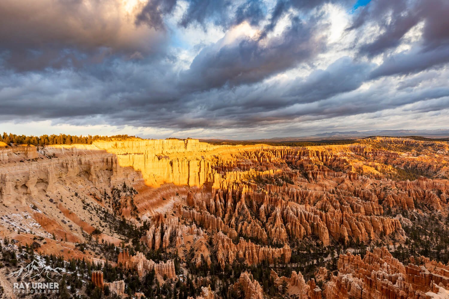 Sunrise at Bryce Canyon National Park in Utah, photographed from Bryce Point