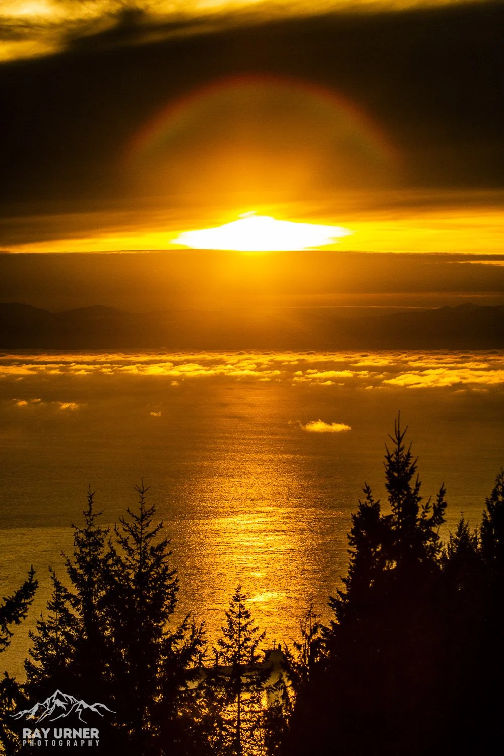 Sunset from the Cypress Mountain Overlook
