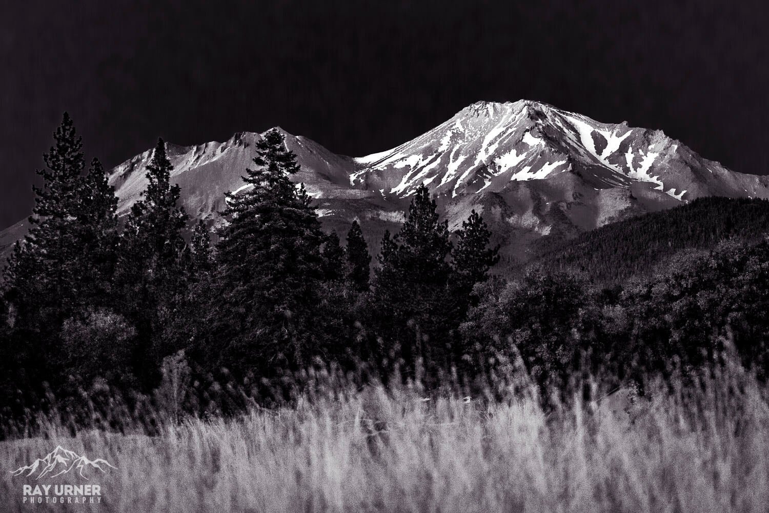 Mt. Shasta at blue hour, from Mt. Shasta City