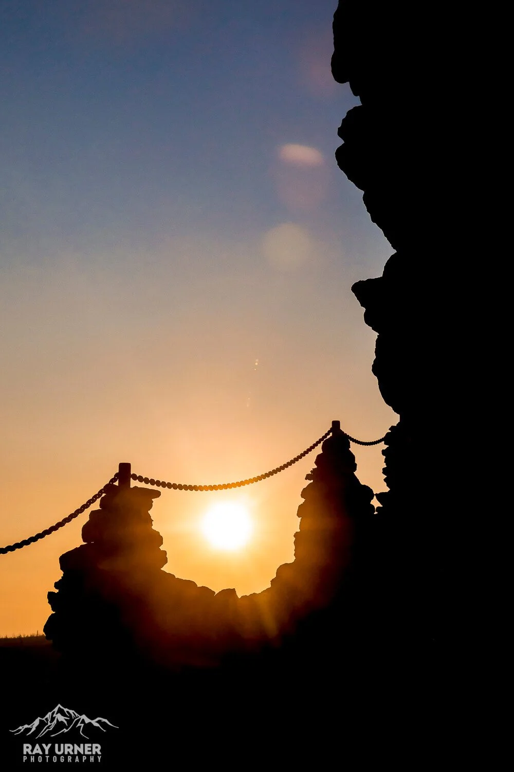 Sunset at the Dee Wright Observatory