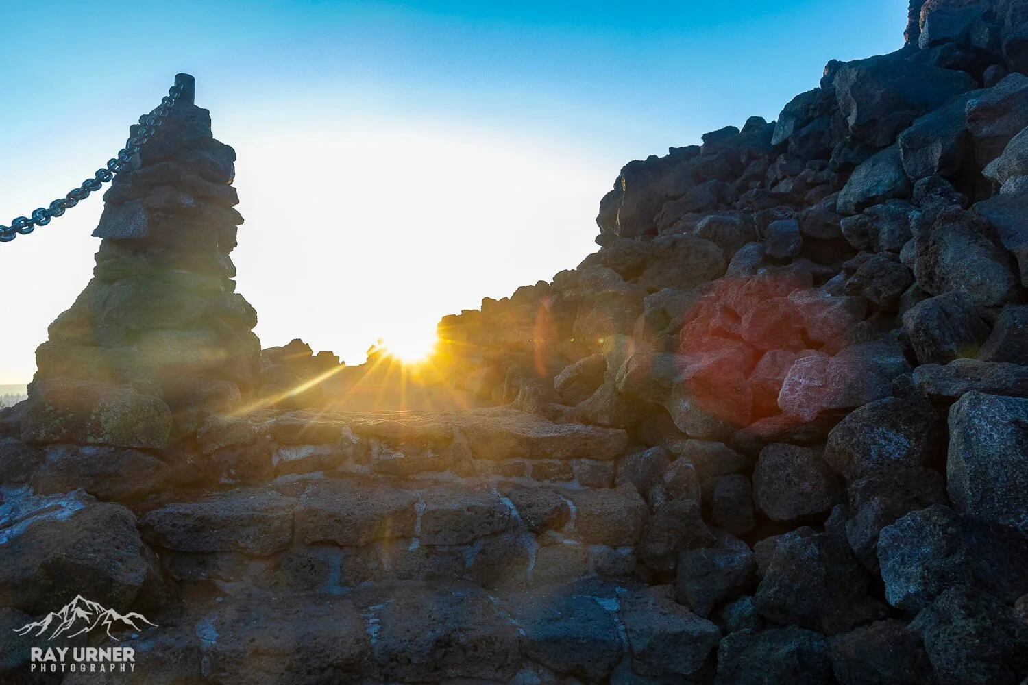 Sunset at the Dee Wright Observatory