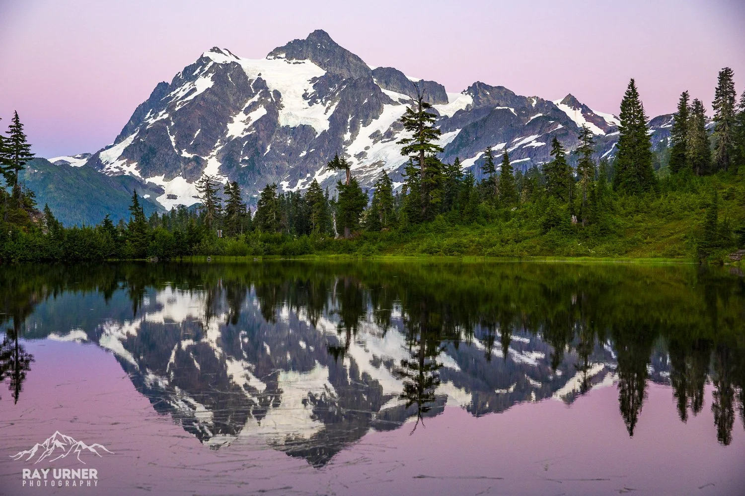 Mt. Shuksan reflected in Picture Lake