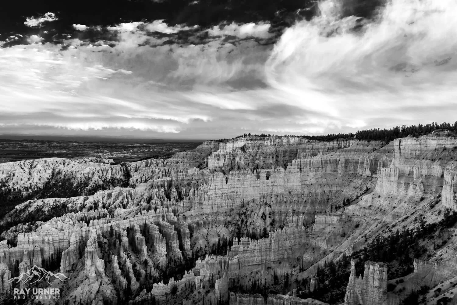 Sunset at Bryce Canyon National Park in Utah, photographed from Inspiration Point